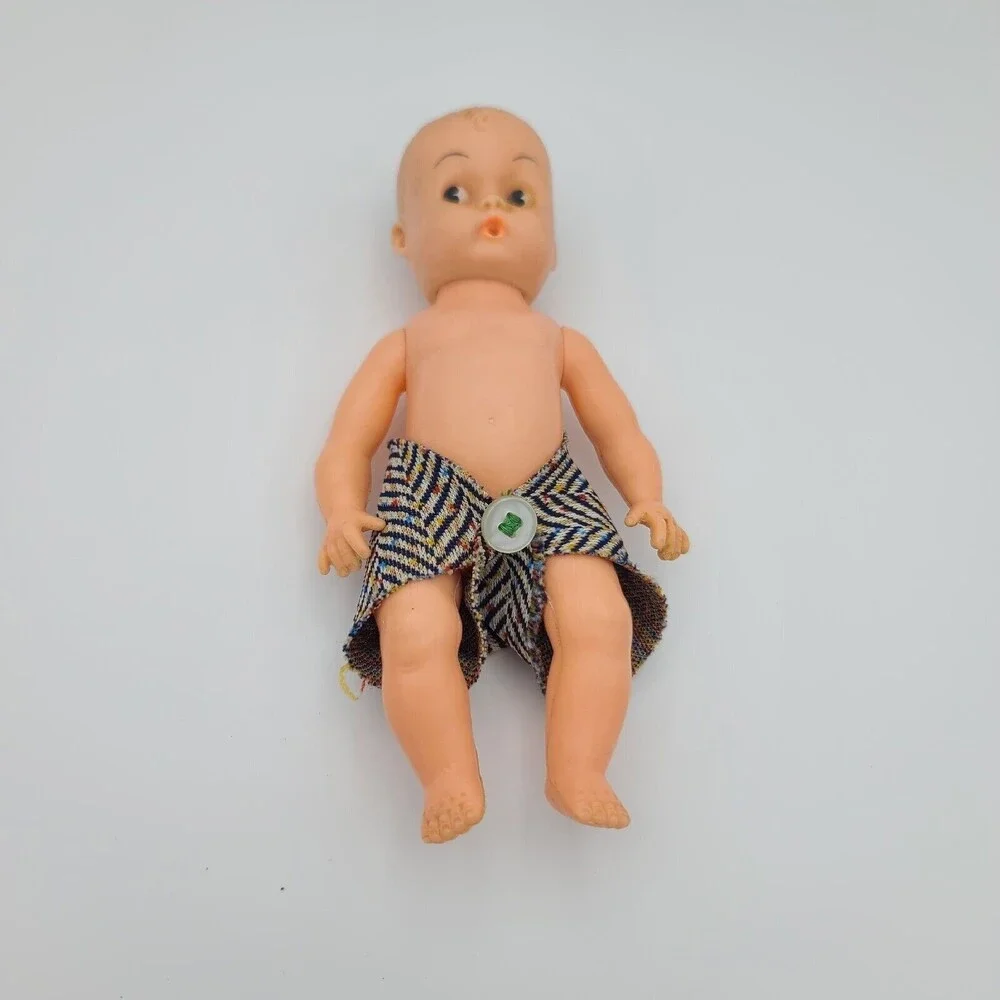 Vintage Baby Boy Doll Made in Hong Kong 6 inches Small